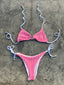 Strawberry Gingham Bikini Set