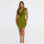 Olive Bodycon Cocktail Dress
