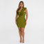 Olive Bodycon Cocktail Dress