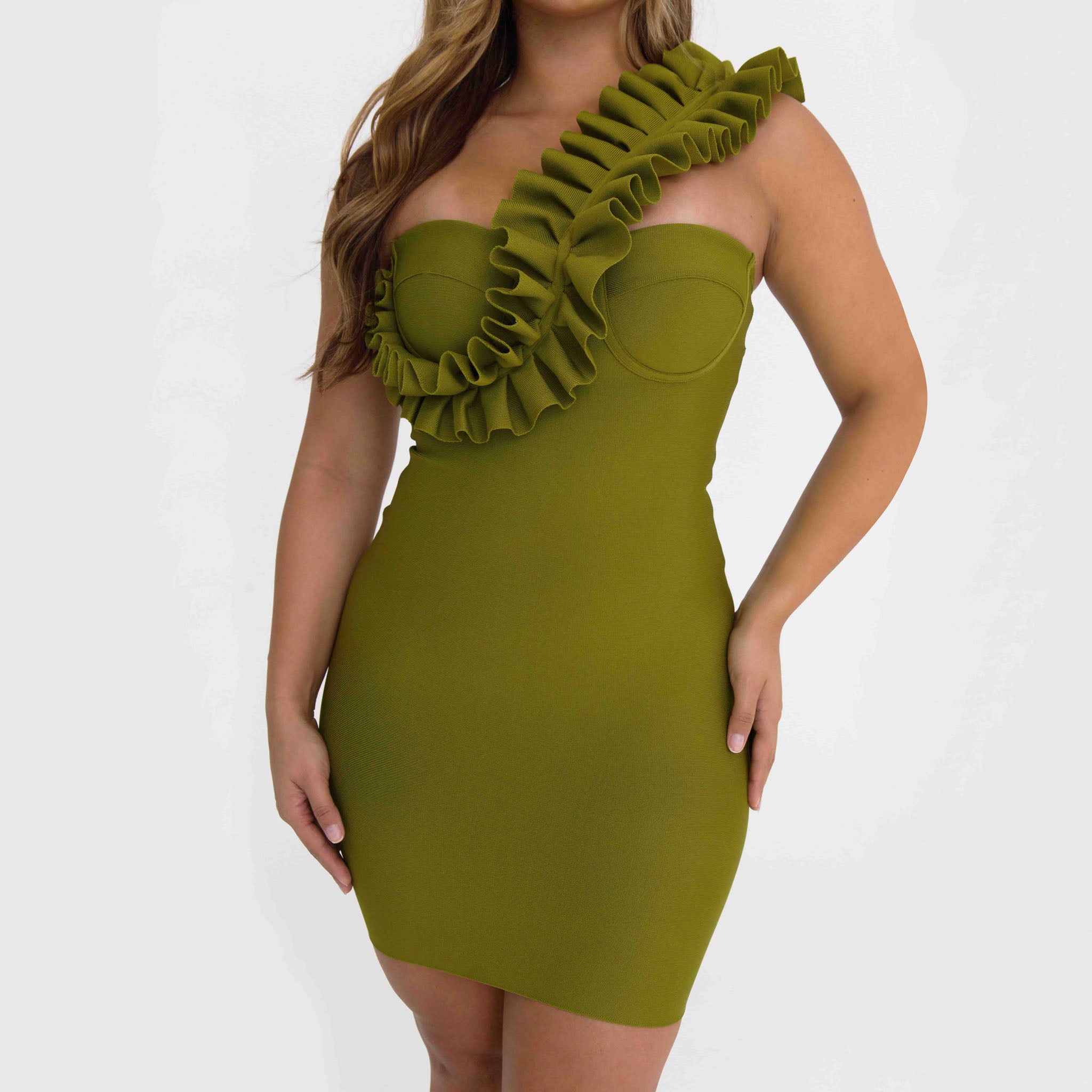 Olive Bodycon Cocktail Dress Muma Brand Olive Bodycon Cocktail Dress Muma Brand