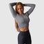 Shop our top gym fitness shirt. Made with long sleeves and breathable sweat wicking fabric. Pair with our yoga pants for gym workout. Shop the best activewear online.