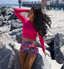 Signature High Waisted Shorts - Retro Blocks