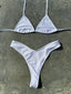 White Metallic Bikini
