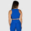 Best sports bra for comfort. Best activewear online for women. Sports wear with plus size women in mind. Wearing scrunch booty leggings in blue..