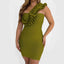 Olive Bodycon Cocktail Dress